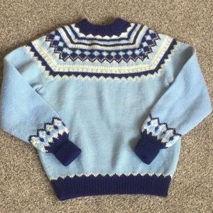 Vintage Dannit Denmark Pure Wool Ski Sweater - Hand Knit